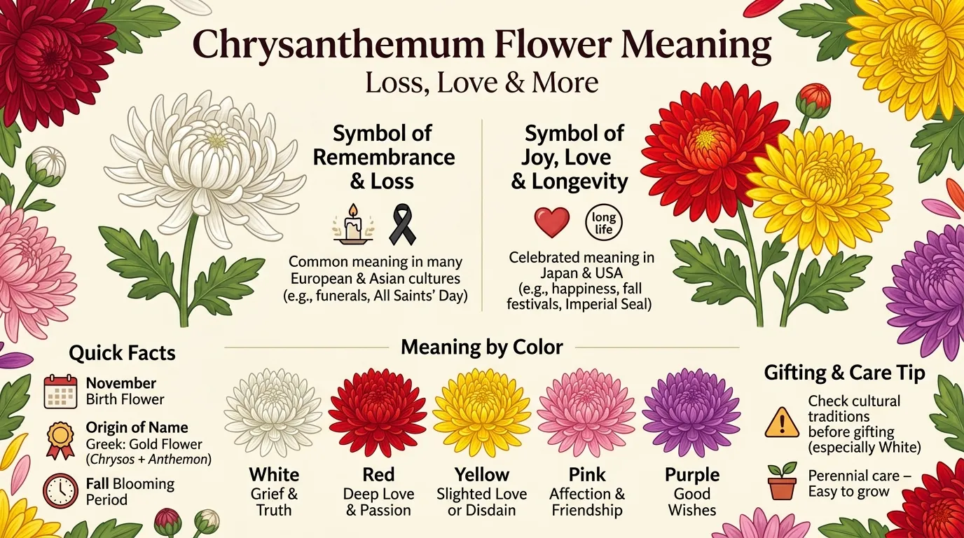 Chrysanthemum Flower Meaning
