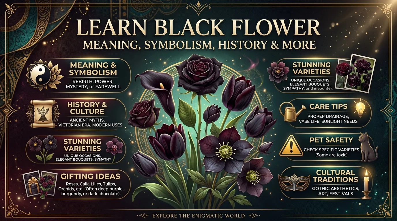 black flower meaning