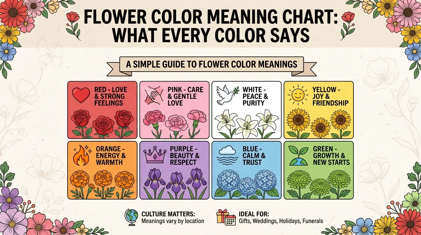 Flower Color Meaning Chart