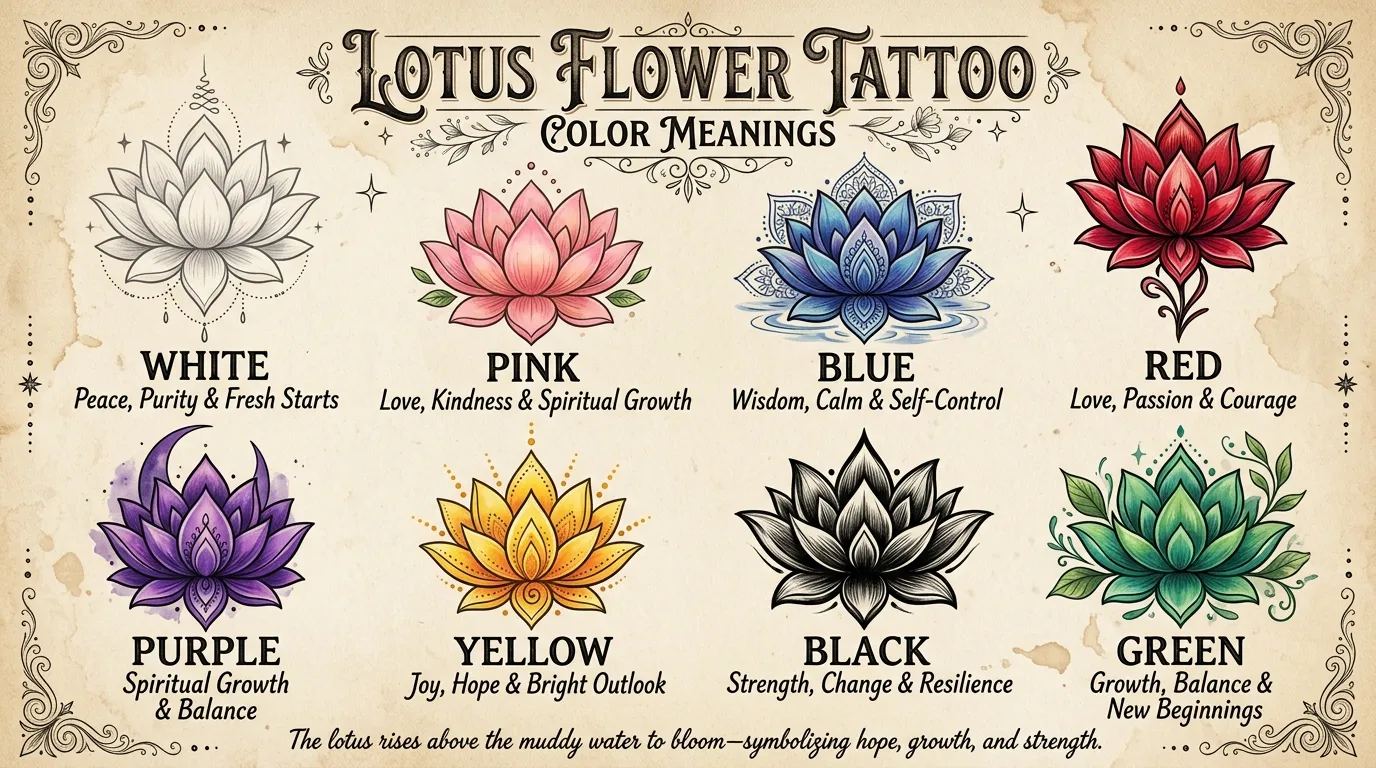 Lotus Flower Tattoo Color Meaning