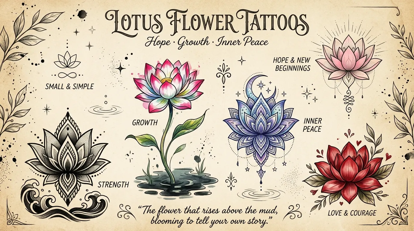 Lotus Flower Tattoos Meaning