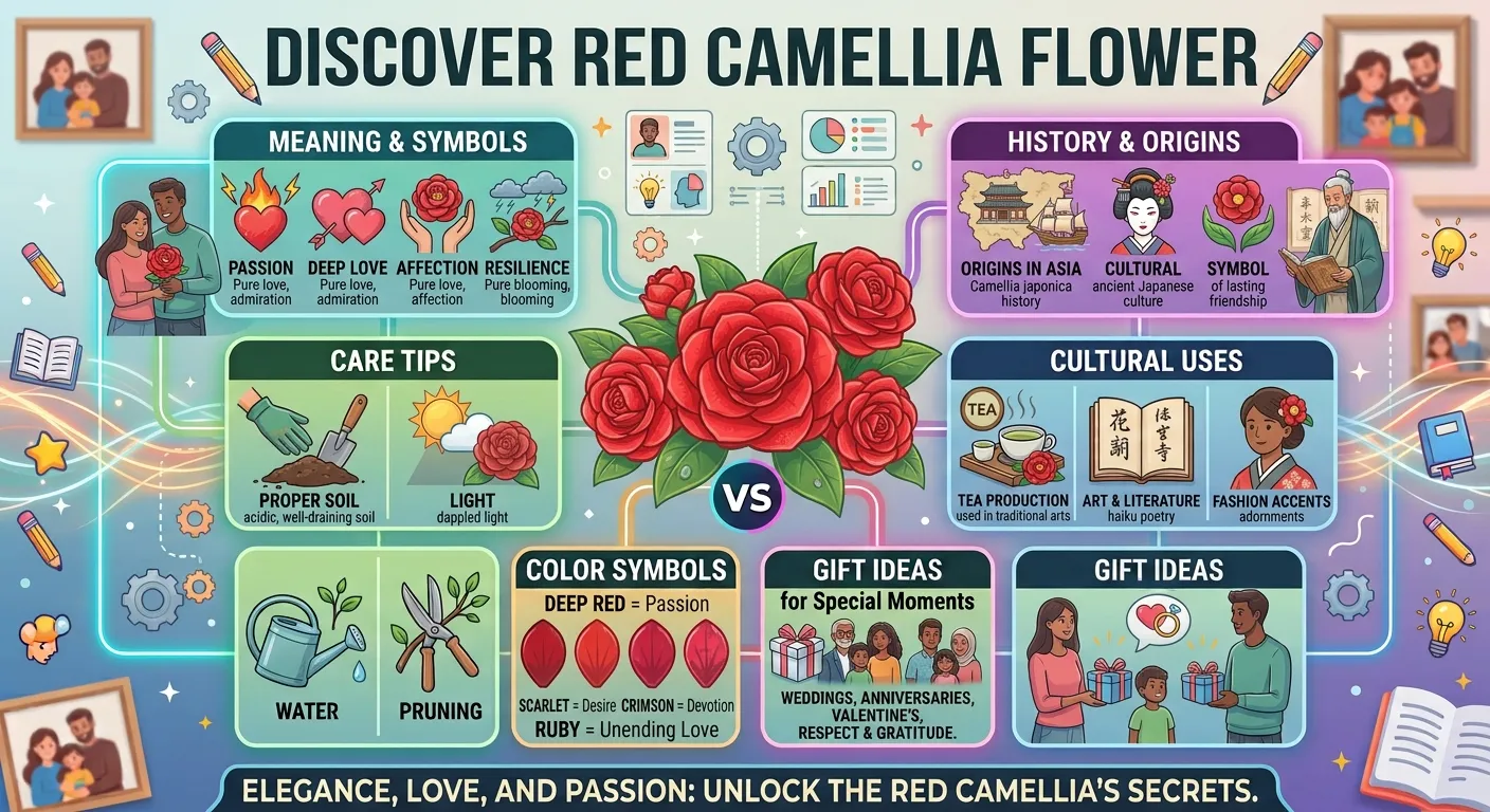 red camellia flower meaning