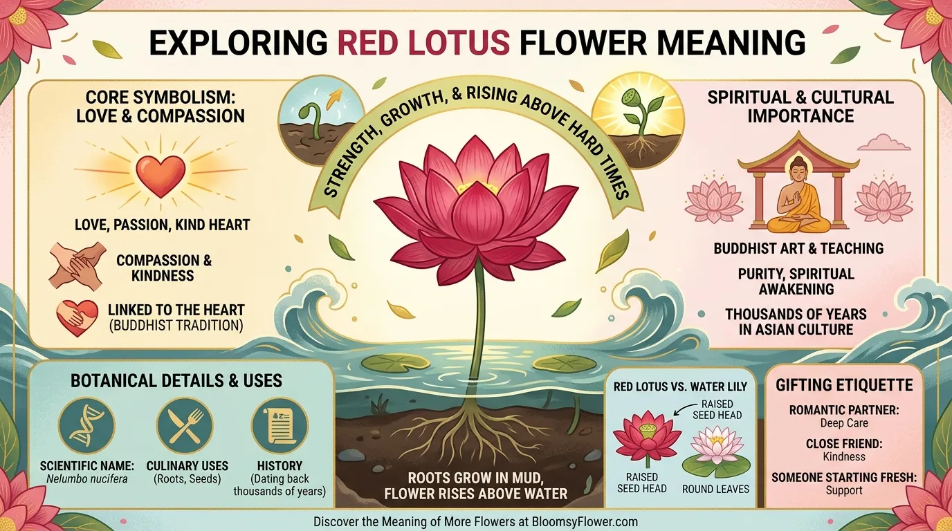 red lotus flower meaning