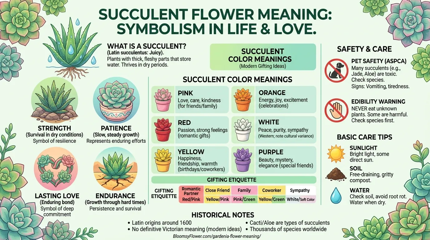 succulent flower meaning